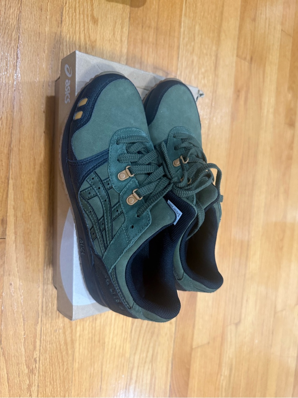 Asics Green and Black Sneakers